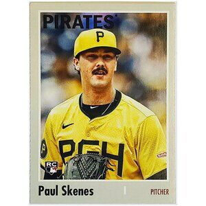 PAUL SKENES ROOKIE 2024 TOPPS ARCHIVES #200, PIRATES, ROY, 1970 DESIGN, CY, ROY!